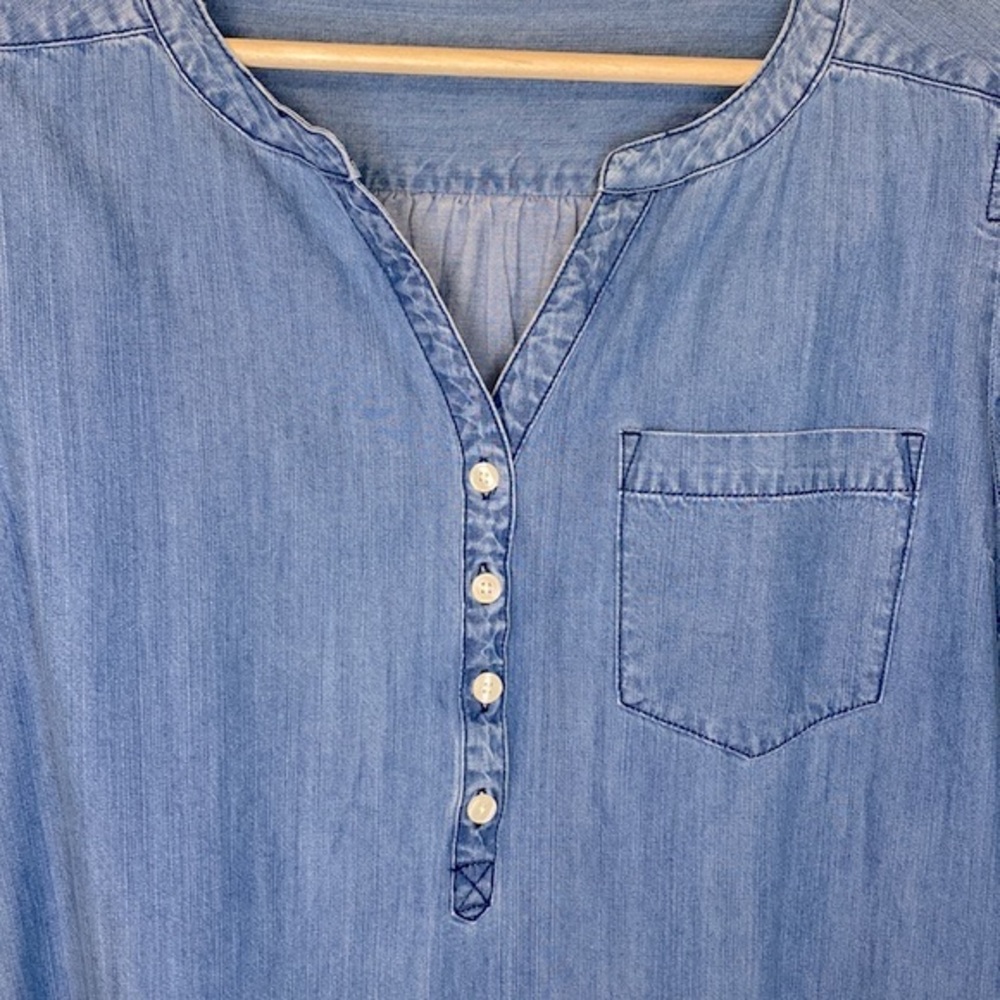 Express | Denim Long Sleeve Dress - Picture 5 of 8